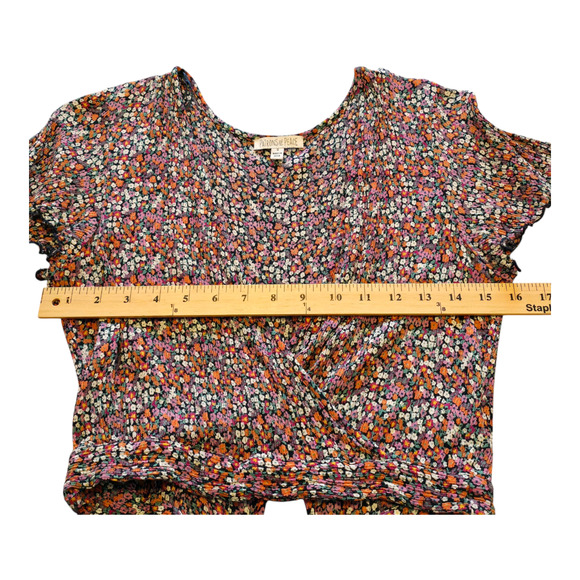Patrons of Peace Womens Crop Top Size Small Floral Tie Back Bloomcore Festival - Picture 8 of 10